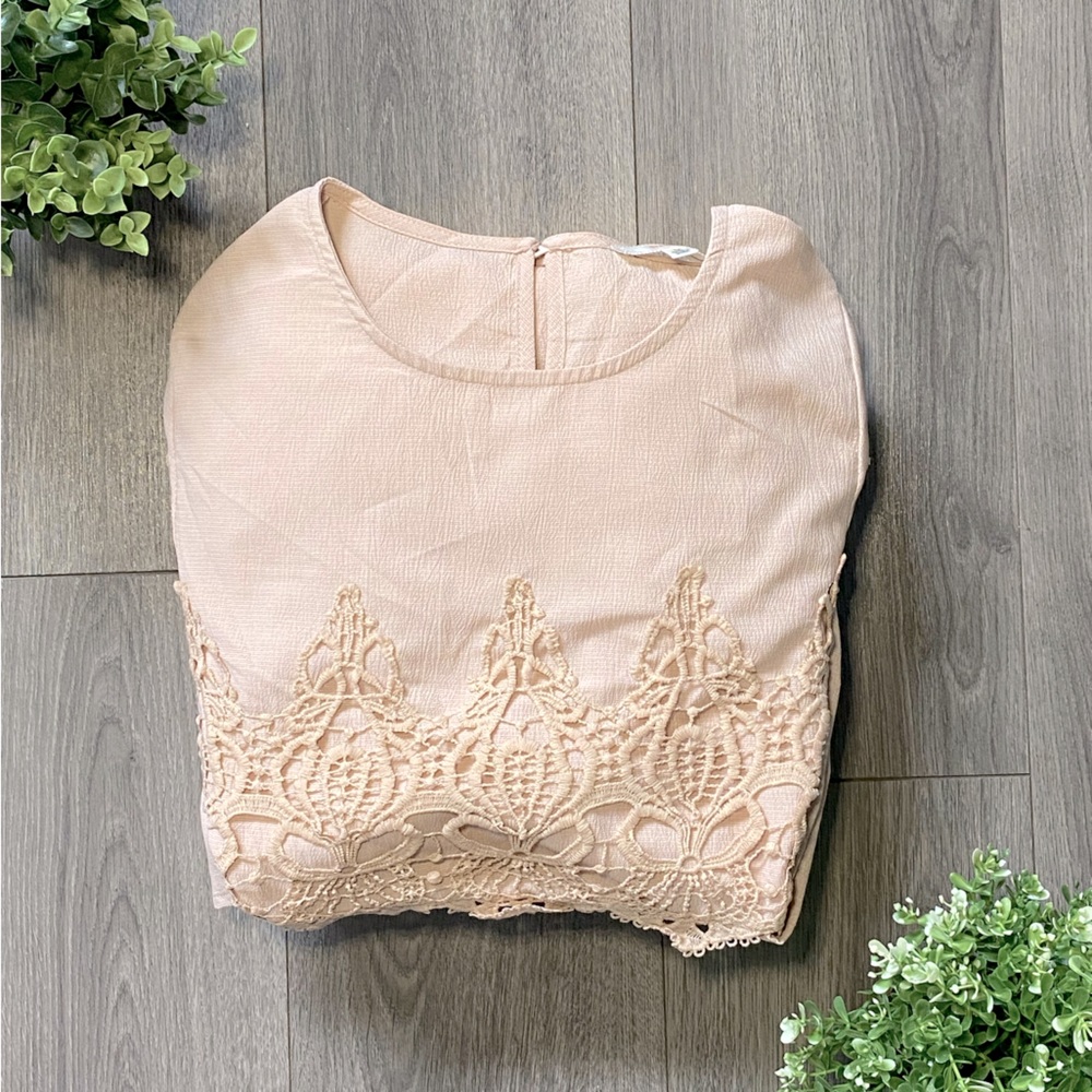 Orange Creek Rose Gold Lace Detailed Dress